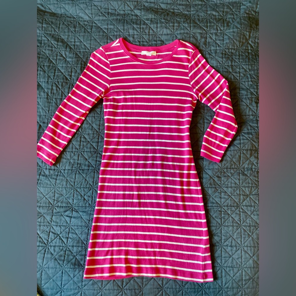Hot Pink Perfection! | XX1 Essentials Striped Dress (Size S/P) NWOT